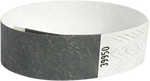 A 3/4" Tyvek® litter free solid Silver wristband
