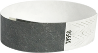 A 3/4" Tyvek® litter free solid Silver wristband