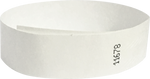 A Tyvek® 3/4" solid White wristband