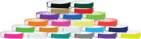A Vinyl 1/2" x 11 1/2" 1-Stub Snapped Solid Wristbands