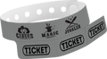 Custom Vinyl 1 1/4" x 9 1/4" 3-Stub One Color Imprint Snapped wristbands