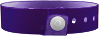 A Vinyl 3/4" x 10" L-Shape Snapped Solid Edge Glow Purple wristband